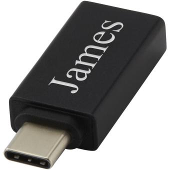 ADAPT USB C auf USB A 3.0 Adapter aus Aluminium Schwarz