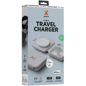 Xtorm XWF21 15W foldable 2-in-1 wireless travel charger Convoy grey