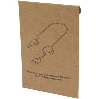 Alasia 30 cm 5-in-1 Kabel aus recyceltem Kunststoff für Datenübertragung und 27W Schnellladung Rot