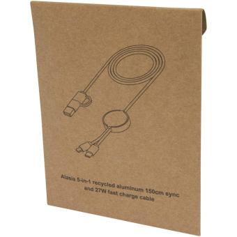 Alasia 150 cm 5-in-1 Kabel aus recyceltem Kunststoff für Datenübertragung und 27W Schnellladung Rot