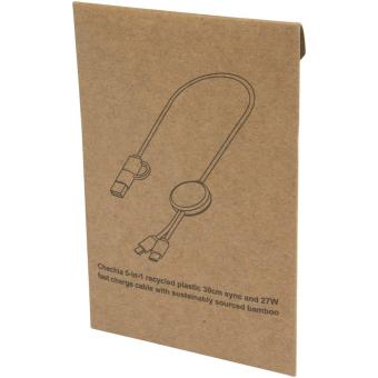 Citala 30 cm 5-in-1 Kabel aus recyceltem Kunststoff für Datenübertragung und 27W Schnellladung Ziegelstein