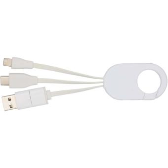 Troop 4-in-1 recycled plastic charging cable White