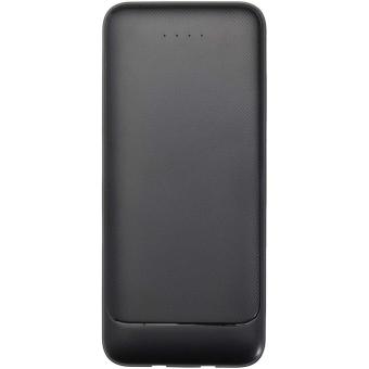 Adhil 10 W 10.000 mAh Powerbank aus recyceltem Kunststoff mit 2 integrierten Kabeln Schwarz