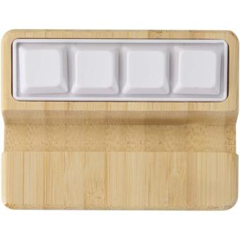 Algol Smartphonehalterung  aus recyceltem Kunststoff mit Fidget-Toy mit Bambusdetails Holz