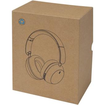 Hoggar recycled plastic over-ear foldeable ANC and ENC headphones Black