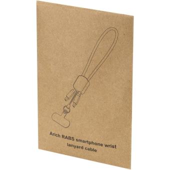 Arich RCS-Handschlaufe aus recyceltem Material mit integriertem 20-W-Ladekabel (Typ C) Schwarz