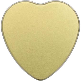 Blissful Herzförmige Zinnkerze mit Vanille Duft Rosegold