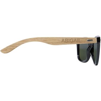 Hiru verspiegelte polarisierte Sonnenbrille aus rPET/Holz in Präsentbox Holz