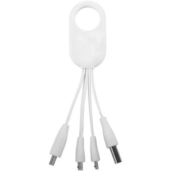 Troup 4-in-1 charging cable with type-C tip White