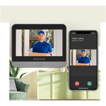 Prixton DV50 Smart WLAN Türspion Klingel Schwarz