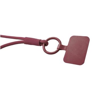 Tubyard Lanyard mit Telefonhalterung und elastischem Band Bordeaux