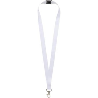 Addie sublimation lanyard with safety breakaway, black/white Black/white | 25mm