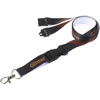 Balta Sublimation Lanyard mit Schnapp- und Sicherheitsverschluss, schwarz/weiss Schwarz/weiss | 10mm