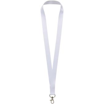 Lana Sublimation Lanyard aus recyceltem PET Kunststoff, weiß Weiß | 25mm