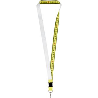 Isla 1 Meter RPET Sublimation Lanyard mit Sicherheitsverschluss Gelb/schwarz