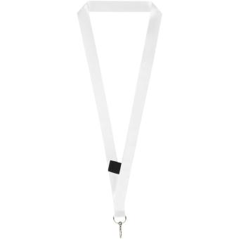 Neve sublimation lanyard with loop, black/white Black/white | 20mm