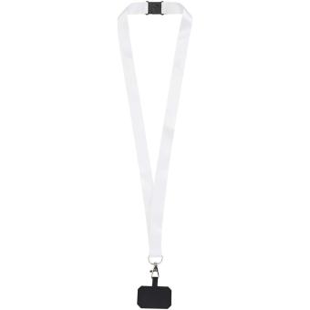 Addie Sublimation Lanyard mit Telefonhalterung und Sicherheitsverschluss, schwarz/weiss Schwarz/weiss | 10mm