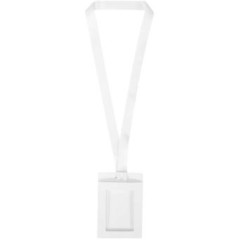 Kord Lanyard mit Papierausweishalter, weiß Weiß | 20mm