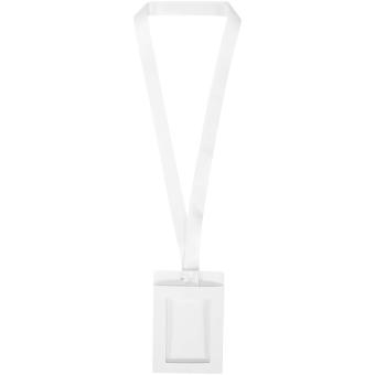 Kord RPET Lanyard mit Papieranhänger, weiß Weiß | 20mm