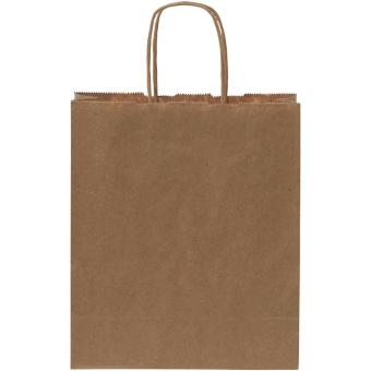Kraftpapiertasche 80 g/m² mit gedrehten Griffen – 18 × 8 × 21 cm Natur