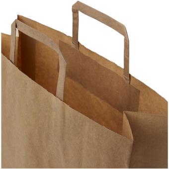 Kraftpapiertasche 80-90 g/m² mit flachen Griffen – 32 × 12 × 40 cm Natur