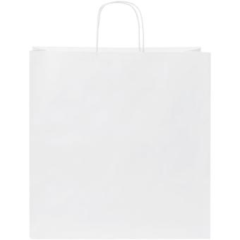 Kraftpapiertasche 80-90 g/m² mit gedrehten Griffen – XL Weiß