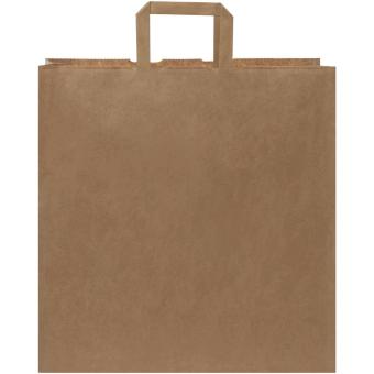 Kraftpapiertasche 80-90 g/m² mit flachen Griffen – XL Natur