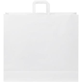 Kraftpapiertasche 90-100 g/m² mit flachen Griffen – XXL Weiß