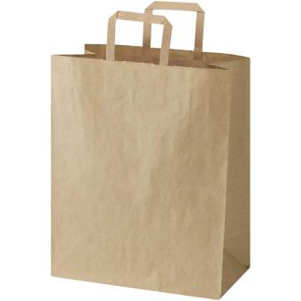 Kraft 80–90 g/m² Papiertasche mit flachen Griffen – 32 × 17 × 39 cm Natur