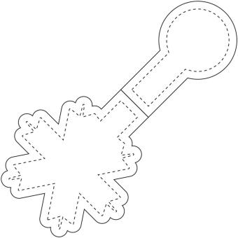 RFX™ M-10 snowflake reflective PVC magnet Neon yellow