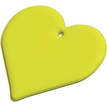 RFX™ H-16 leichter, reflektierender PVC-Anhänger Herz Neongelb