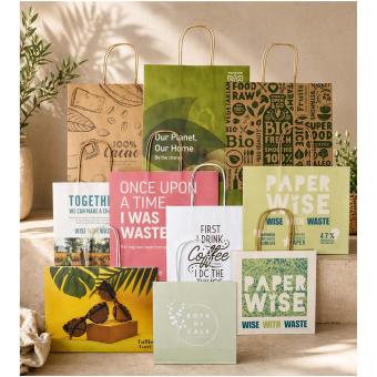 Agricultural waste and kraft paper bags sample box White