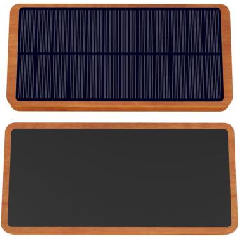 SCX.design P32 Solar-Powerbank 10.000 mAh mit Leuchtlogo Holz