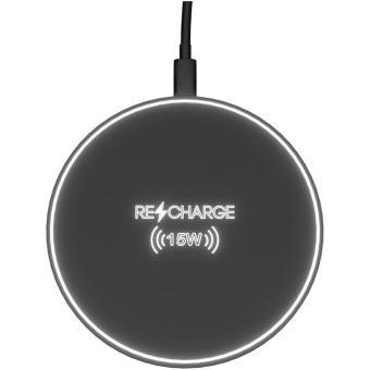 SCX.design W21 15W light-up logo wireless charging pad Black