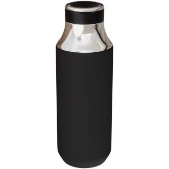 SCX.design D12 500 ml Isolierflasche aus Edelstahl mit Trinkhalm Schwarz