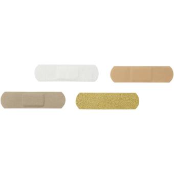 10-pieces plasters with full colour printed paper envelope White/clip neck clear