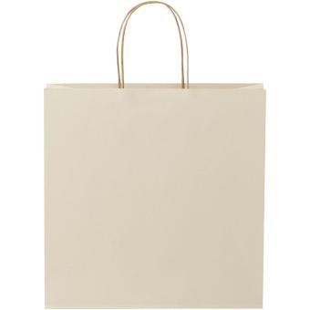 Agricultural waste 150 g/m2 paper bag with twisted handles - X large White