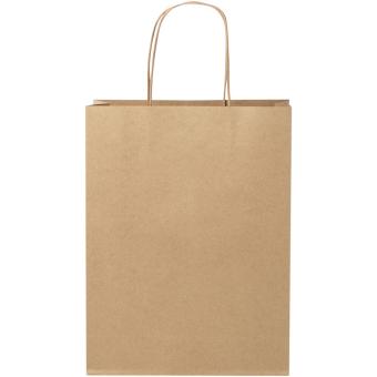 Kraftpapiertasche 120 g/m² mit gedrehten Griffen – 24 × 9 × 32 cm Natur