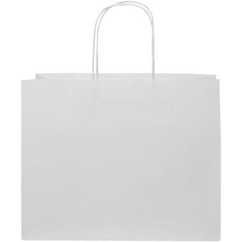 Kraftpapiertasche 120 g/m² mit gedrehten Griffen – groß Weiß