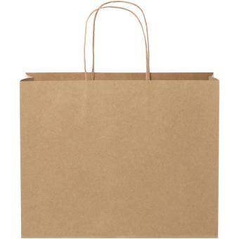 Kraftpapiertasche 120 g/m² mit gedrehten Griffen – 31 × 12 × 25 cm Natur