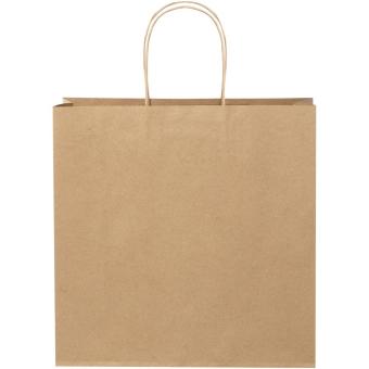 Kraftpapiertasche 120 g/m² mit gedrehten Griffen – 31 × 12 × 31 cm Natur