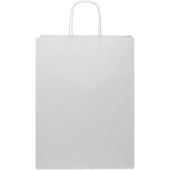 Kraftpapiertasche 120 g/m² mit gedrehten Griffen – XXL Weiß