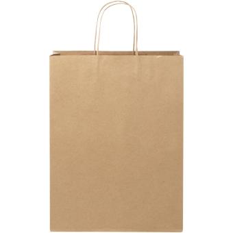 Kraftpapiertasche 120 g/m² mit gedrehten Griffen – 31 × 12 × 41 cm Natur