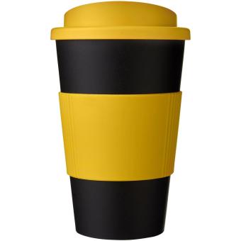 Americano® 350 ml insulated tumbler with grip Black/yellow