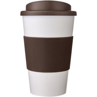 Americano® 350 ml insulated tumbler with grip Brown/white