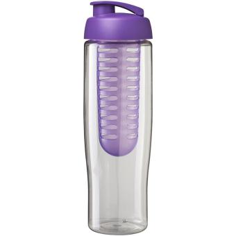 H2O Active® Tempo 700 ml flip lid sport bottle & infuser Transparent lila