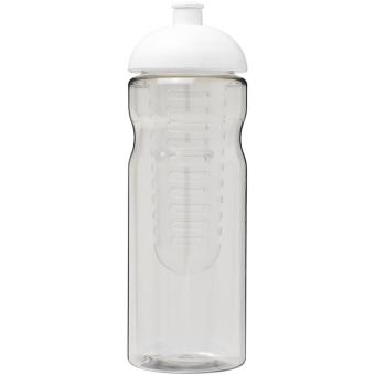 H2O Active® Base 650 ml Sportflasche mit Stülpdeckel und Infusor Transparent weiß