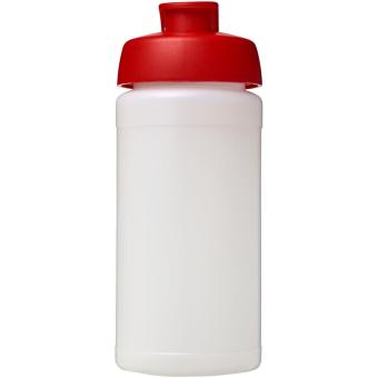 Baseline® Plus 500 ml Sportflasche mit Klappdeckel Transparent rot