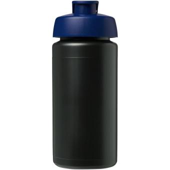 Baseline® Plus grip 500 ml Sportflasche mit Klappdeckel Schwarz/blau