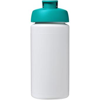 Baseline® Plus grip 500 ml Sportflasche mit Klappdeckel Pastell-blau/weiß